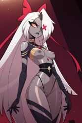 ai_generated crop_top female female_focus female_only hazbin_hotel jewelry nipples pussy solo solo_female vaggie_(hazbin_hotel) vivienne_medrano vivziepop