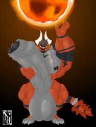 abs balls biceps bodybuilder flare_incineroar furry hyper hyper_balls hyper_genitalia hyper_muscles hyper_penis hyper_testicles incineroar male male_focus male_only muscles muscular muscular_arms muscular_ass muscular_back muscular_legs muscular_male muscular_thighs nipples pecs penis pokemon testicles veins veiny_penis
