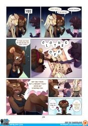 anthro caninelove carla_(caninelove) comic female furry madeleine_(caninelove) sarah_(caninelove) tagme wetblush