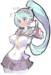 big_breasts blush labrys persona persona_4 persona_4_arena robot_girl school_uniform schoolgirl tearing_up