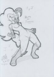 2021 anthro banette blush bodily_fluids boots breasts clothing fangs felid female footwear genital_fluids genitals gloves graphite_(artwork) handwear jojo_pose lunaris_parukia mammal medium_breasts mostly_nude navel nintendo nipples pokémon_(species) pokémorph pokemon pussy pussy_juice solo traditional_media_(artwork) video_games zippy_(lunaris_parukia)