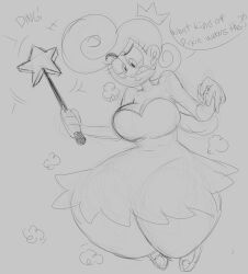 1girls 4_fingers cosplay denizen1414 dialogue fairy female female_only hips lipstick nickelodeon sketch solo sound_effects straight_hair text text_bubble the_fairly_oddparents thick_thighs thighs tinker_bell_(cosplay) wand wanda wanda_fairywinkle-cosma wide_hips