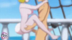 animated blonde_hair blush bouncing_breasts brown_eyes bunny_ears bunny_tail carrot_(one_piece) censored cum cum_in_pussy cum_inside cumdrip deep_penetration female large_breasts male monkey_d_luffy nipples nude one_piece open_mouth penetration pussy pussy_hair pussy_juice rabbit_ears sex short_hair space-panda spread_legs thick_thighs thighs