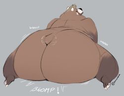 anthro big_ass bubble_butt furry huge_ass looking_back male male_only minedoo minedoo_(character) obese obese_anthro obese_male overweight overweight_anthro overweight_male red_panda short_tail solo_male