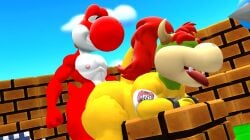 3d 3d_(artwork) abs anal anal_sex anthro anthro_on_anthro anthro_only anthro_penetrated anthro_penetrating anthro_penetrating_anthro anthrofied bottomless bottomless_male bowser_jr. completely_nude completely_nude_male erect_nipples gay gay_sex looking_at_partner looking_pleasured male male/male male_only male_penetrated male_penetrating male_penetrating_male mario_(series) muscular muscular_anthro muscular_male nintendo nipples nude nude_male pecs pectorals penetration red_yoshi saiyangoku4_(artist) sfm source_filmmaker super_mario_bros. veiny veiny_penis yoshi