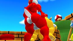 3d 3d_(artwork) anal anal_sex anthro anthro_on_anthro anthro_only anthro_penetrated anthro_penetrating anthro_penetrating_anthro anthrofied balls ballsack bottomless bottomless_male bowser_jr. completely_nude completely_nude_male erect_penis erection gay gay_sex male male/male male_only male_penetrated male_penetrating male_penetrating_male mario_(series) muscular muscular_anthro muscular_male nintendo nude nude_male penetration penis penis_out red_yoshi saiyangoku4_(artist) sfm source_filmmaker super_mario_bros. yoshi