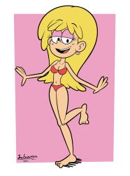 1girls 2022 accurate_art_style amanda_santiago bikini blonde_hair feet female female_only hi_res javisuzumiya oc original_character tagme the_loud_house toes