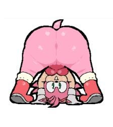 all_fours amy_rose anthro ass ass_up big_breasts big_butt boots bottomless breasts clothed clothing dress dumptruck_ass eulipotyphlan fat_ass female footwear genitals green_eyes hair hedgehog hi_res looking_at_viewer looking_back looking_back_at_viewer looking_between_legs looking_through looking_through_legs mammal pink_body pink_hair presenting presenting_hindquarters pussy sega solo sonic_(series) sonic_the_hedgehog_(series) spread_legs spreading tail thick_thighs toedi wide_hips