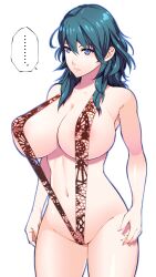 ... 1girls alternate_costume bare_thighs black_swimsuit blue_eyes blue_hair breasts byleth_(fire_emblem) byleth_(fire_emblem)_(female) disinterested emotionless expressionless female female_only fire_emblem fire_emblem:_three_houses highres large_breasts medium_hair navel nintendo one-piece_swimsuit rakko_(r2) revealing_clothes see-through see-through_clothing see-through_swimsuit simple_background slingshot slingshot_swimsuit solo swimsuit teal_hair thighs transparent_background