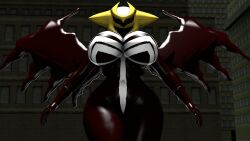 16:9 2021 3d_(artwork) altered_forme_giratina anthro big_breasts breasts building digital_media_(artwork) featureless_breasts female giratina hi_res legendary_pokémon looking_at_viewer marvel nintendo no_nipples pokémon_(species) pokemon pokesymbiote pose red_body red_eyes solo source_filmmaker symbiote venom_(marvel) video_games widescreen wings yellow_body yellow_skin