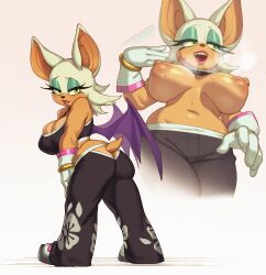 1girls 2022 anthro ass_cleavage bat_ears bat_girl bat_wings big_areola big_nipples breasts breasts_out butt_crack erect_nipples female female_only furry hi_res hips huge_breasts nipples rizdraws rouge_the_bat sega shirt_lift shirt_up shortstack slim_waist sonic_(series) sonic_riders sportswear sweat sweatdrop sweating sweaty sweaty_body tan tan-skinned_female tanned_skin thick_thighs thighs to white_fur wide_hips