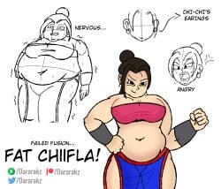 caulifla chichi chiifla dararakz dragon_ball fat light-skinned_female light_skin obese_female universe_6/universe_7