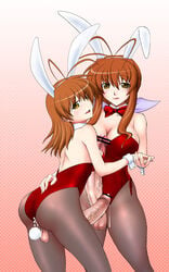 2futas age_difference anal_insertion animal_ears antenna_hair ass back balls bar_censor bare_shoulders blush bowtie breasts brown_eyes brown_hair bunny_costume bunny_ears bunny_girl bunny_tail bunnysuit canadazin censored clannad cleavage clothing detached_collar furukawa_nagisa furukawa_sanae futanari hair hand_holding hand_on_hip happy highres hips intersex large_breasts leotard licking_lips long_hair looking_back milf mother_and_daughter multiple_girls pantyhose penis posing precum short_hair smile tail testicles thick_thighs thighs wrist_cuffs