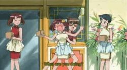 animated breast_grab breasts cap chibi_vampire karin_maaka lowres screencap