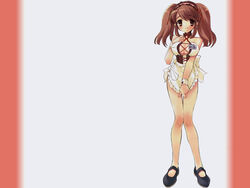 apron asahina_mikuru female female_only highres human itou_noiji naked_apron photoshop solo suzumiya_haruhi_no_yuuutsu wallpaper