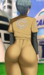 1girls ass back_view big_ass big_butt blue_hair bubble_ass bubble_butt bulma_briefs butt dat_ass dragon_ball dragon_ball_super dragon_ball_super_super_hero fat_ass female female_only hi_res highres large_ass mature_female milf savagexthicc short_hair solo solo_female thick thick_ass thick_thighs tight_clothing voluptuous