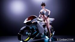 1girls 3d ass big_ass big_breasts blender breasts brown_hair clothing ember21hk female female_only huge_ass human lena_oxton light-skinned_female light_cycle motorcycle on_motorcycle overwatch overwatch_2 pale_skin photoshoot posing self_upload solo sportswear tracer vehicle video_games wet_skin