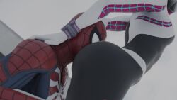 animated ass_on_face big_ass femdom gwen_stacy kishi marvel no_sound smooth_skin smothering sniffing_ass spider-gwen spider-man spider-man_(series) stinkface sехual tagme video