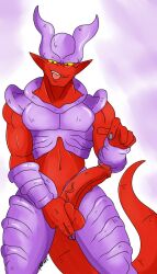 alien dragon_ball horns janemba male male_focus male_only nelsonnoir pointy_ears red_skin solo solo_male tail tongue_out veiny_penis yellow_eyes