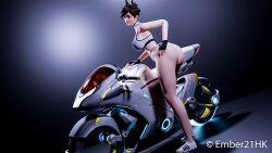 1girls 3d ass big_ass blender brown_hair ember21hk female female_only huge_ass leaning_on_object lena_oxton light-skinned_female light_cycle motorcycle overwatch overwatch_2 photoshoot posing self_upload solo sportswear thick_thighs tracer video_games wet_skin