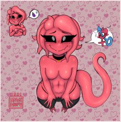 acta anthro athletic athletic_female blush bodily_fluids breasts cephalopod claws clothed clothing fangs female genitals hi_res looking_at_viewer marine mollusk nipples open_mouth open_smile partially_clothed pink_body pussy smile spacewaifu sweat teeth