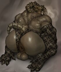 1male anus ass balls bara bara_ass barazoku big_ass bodily_fluids dagapuff dark_souls demon dick feet from_behind fromsoftware gay gloves horns huge_ass humanoid inviting looking_back male male_only monster muscular muscular_male panties presenting_ass solo solo_focus steam stockings sweat sweaty_ass tail taint taurus_demon yaoi