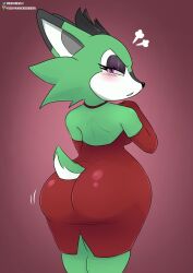 anthro archie_comics ass ass_focus berkthejerk big_ass blush breasts clothed clothing clove_the_pronghorn ear female fur furry furry_only legs looking_back pronghorn sega solo sonic_(series) sonic_the_hedgehog_(series) tail thick_thighs