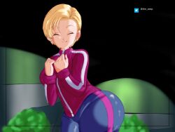 1girls android_18 ass big_ass blonde_hair dragon_ball dragon_ball_super dragon_ball_super_super_hero short_hair the_zeep thick_ass