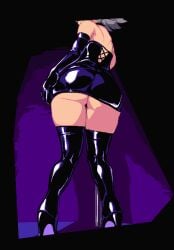 1girls 2d 2d_animation animated ass big_ass black_legwear black_thong boots elbow_gloves gloves high_heel_boots high_heels huge_ass latex latex_gloves legwear pixel_animation pixel_art presenting_hindquarters sakuya_izayoi solo stripper_pole takorin thigh_boots thong touhou