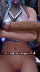 3d caption comparison erection forearm_cock forearms k/da_all_out_seraphine k/da_all_out_series k/da_series large_penis league_of_legends male penis riot_games seraphine_(league_of_legends) size_difference snapchat social_media tipsynd video_games