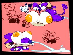 3_eyes anthro big_breasts big_penis bob_(superiorfoxdafox) breasts cum cum_drip cum_explosion cum_on_floor egg eggs excessive_cum huge_breasts huge_penis multi_eye paizuri penis purple_skin smooth_penis soups_(superiorfox) superiorfox sweater tagme thick_cum veiny_penis