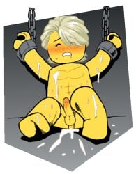 after_anal after_fellatio after_oral after_rape after_sex blonde blonde_hair blonde_hair_male blonde_male blush blush_lines blushing chain chained chained_up chained_wrists chains cum cum_everywhere cum_in_ass cum_inside cum_on_body cum_on_face cum_on_legs cum_on_lower_body cum_on_upper_body kidnapped legacy_of_the_green_ninja_(ninjago) lego lego_anatomy lloyd_garmadon male ninjago penis sex_slave solo_male teeth teeth_clenched teeth_showing yellow_penis yellow_skin