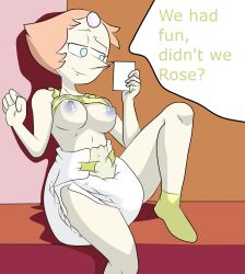 1girls breasts diaper dl-secret female female_only nipples pearl_(steven_universe) solo_female steven_universe