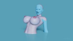 big_breasts c4d daz3d daz_studio experiment nipples render skin_shader torso white_skin