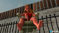 1futa 3d clothed clothing cum cum_drip erection feet futa_only futanari human kr_sfm lifeguard_(lilo_and_stitch) lilo_and_stitch looking_at_viewer low-angle_view self_upload sitting sitting_on_chair solo swimsuit