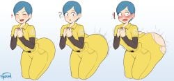 1girls ass ass_expansion big_ass blue_eyes blue_hair bubble_ass bubble_butt bulma_briefs bulma_briefs_(dragon_ball_super_superhero) dragon_ball dragon_ball_super dragon_ball_super_super_hero female female_only getting_bigger huge_ass human human_only lord_socar ripped_clothing shounen_jump solo solo_female