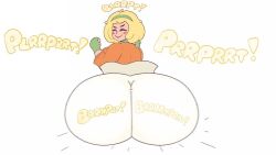 alternate_costume bianca_(pokemon) big_ass big_butt clenched_hands drawful-s enormous_ass fart farting farting_at_viewer farts gassy pokemon yoshizilla