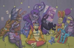 13boys 6+boys anal anal_sex animatronic anthro balls big_penis bodily_fluids bon_bon bonnie_(fnaf) bow candy chocolate chocolate_bonnie chubby_male clothing cum dessert emiwcat erection five_nights_at_freddy's five_nights_at_freddy's:_security_breach five_nights_at_freddy's:_sister_location five_nights_at_freddy's_2 five_nights_at_freddy's_4 food freddy_fazbear's_pizzeria_simulator gay gay_sex genital_fluids genitals glamrock_freddy glamrock_freddy_(fnaf) group hat headgear headwear jack-o'-bonnie lagomorph leporid machine male male/male male_only mammal muscular muscular_male nightmare_bonnie party pecs penetration penis puppet_bonnie_(fnafsl) rabbit robot rockstar_bonnie scottgames shadow_bonnie sister_location size_difference slightly_chubby spring_bonnie spring_bonnie_(fnaf) toy_bonnie toy_bonnie_(fnaf) twisted_bonnie video_games withered_bonnie