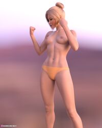 1girls 2022 3d abs anna_v_(belit) belit blonde_hair blush female female_only medium_breasts original original_character panties short_hair simple_background slushe_(website) solo solo_female