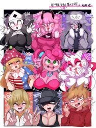 2boys 7girls ahe_gao ahegao beni_imo beni_imo_(beniimo45450721) blush breasts challenge_edd_mod clownpiece demon_boy demon_girl eddsworld female fnf_mods friday_night_fever friday_night_funkin green_eyes heather_mason ice_cream_girl mid-fight_masses middle_finger mommy_long_legs nun peace_sign pink_eyes pink_hair pink_skin poppy_playtime ricky rule_63 ruv_(dokki.doodlez) ruvina sakuroma_(retrospecter) sarvente_(dokki.doodlez) silent_hill silent_hill_3 spider taki_(fevertown) tongue tongue_out tord tord_(eddsworld) touhou white_skin