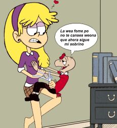 2019 blonde_hair carol_pingrey chile chilean condorito condorito_(character) condorito_(series) crossover edit edited erection half-closed_eyes juanquispenberg juice male masturbating meme nickelodeon paramount_pictures penis pepo_(copyright) shitpost spanish_text the_loud_house translation_request yellow_hair