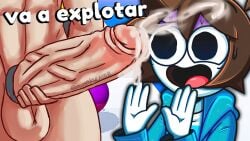 2boys anhikylator aradir balls cartoony edit edited excessive_precum male_masturbation male_only masturbation meme penis precum shitpost shocked shocked_expression spanish_text stickman surprised surprised_expression text yaoi youtube youtube_hispanic youtuber