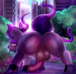 1boy anus balls blush chip_(lightsoul) d685ab7f looking_at_viewer male male_only nintendo penis pokemon pokemon_(species) solo tongue tongue_out zorua