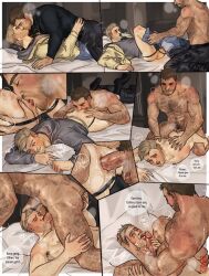 2boys anal anal_penetration anal_sex armpit_hair artist_logo ass_to_mouth bara beard bed bedroom blonde_hair blowjob brown_hair character_name chest_hair chris_redfield comic comic_page cowgirl_position cum_hungry cum_in_mouth cum_on_face erect_nipples erection ethan_winters face_fucking facial_hair frottage fuck_and_suck fucked_from_behind gay gay_anal gay_blowjob gay_kissing gay_rimjob gay_sex giving_head going_down_on hairy hairy_arms hairy_ass hairy_chest hairy_legs hairy_male holding_penis jockstrap kissing licking_cum making_out male male/male male_only male_penetrating male_penetrating_male malesub men_kissing mouth_full_of_cock mouth_full_of_cum mouthful muscles muscular muscular_male one_eye_closed oral_after_anal oral_after_sex oral_sex panting pants_pulled_down partially_clothed penis_in_mouth prone_bone resident_evil rimjob rimming rimming_male severeni socks straddling_chest stubble suck_and_fuck sucking_off thrusting_into_mouth tongue_fucking tongue_out underwear undressing undressing_partner yaoi