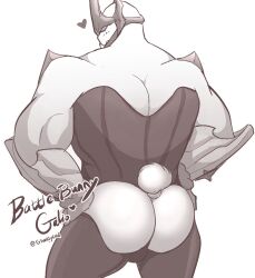 1boy ass bunny_ears galio ghastlycold league_of_legends looking_back male male_only solo tail