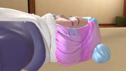 2girls 3d animated ass bed bedroom blender blue_hair bottomless clone clothing cunnilingus female female_only fortnite funny leelah_(fortnite) lesbian licking licking_pussy naked no_panties no_sound nude oral pink_hair pleasure_face purple_hair pussy selfcest sir_smut sleeping spread_legs undressing vagina video white_eyes yuri