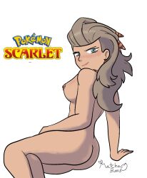 1girls ass breasts dark-skinned_female dark_skin female long_hair matchabunns nude pokemon pokemon_professor pokemon_sv professor_sada_(pokemon)