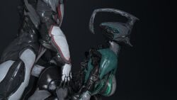 3d anal excalibur_(warframe) female from_behind nyx_(warframe) questionable_consent warframe