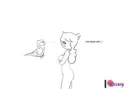 ari_(jaidenanimations) blush collar dreary embarrassed embarrassed_nude_female enf jaiden jaiden_animations mob_face nude_female sole_female tagme