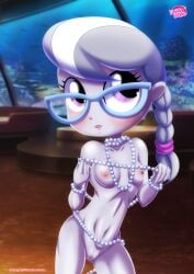 1girls bbmbbf blush breasts equestria_girls equestria_untamed female female_only friendship_is_magic glasses hasbro my_little_pony nude palcomix pussy silver_spoon_(mlp) solo